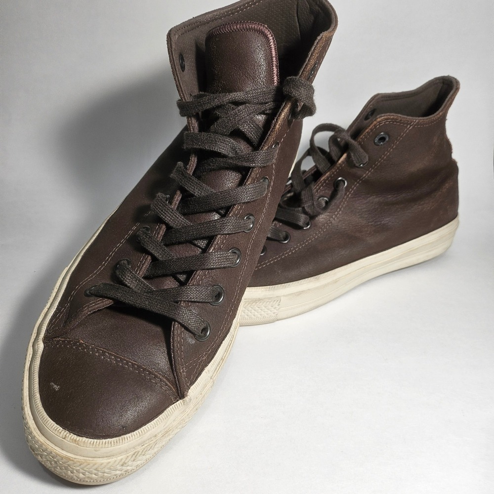 Converse x John Varvatos Chuck Taylor II High  Brown Leather Men Sneakers 11.5